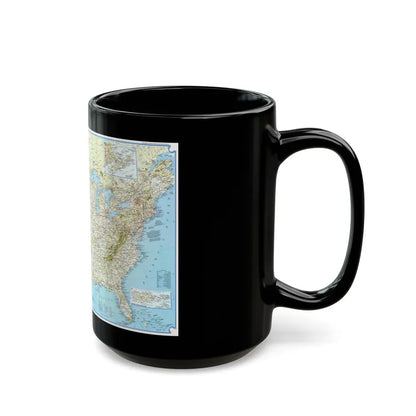 North America - Vacationlands (1966) (Map) Black Coffee Mug - Go Mug Yourself