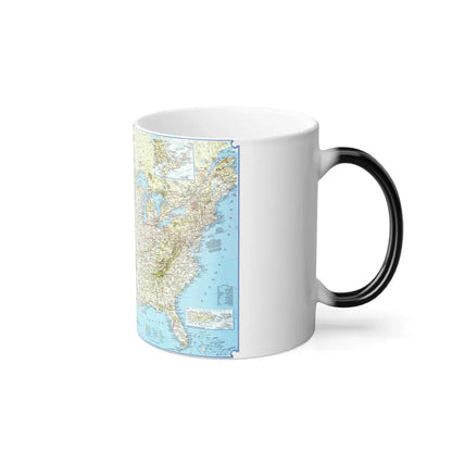 North America - Vacationlands (1966) (Map) Color Changing Mug 11oz - Go Mug Yourself