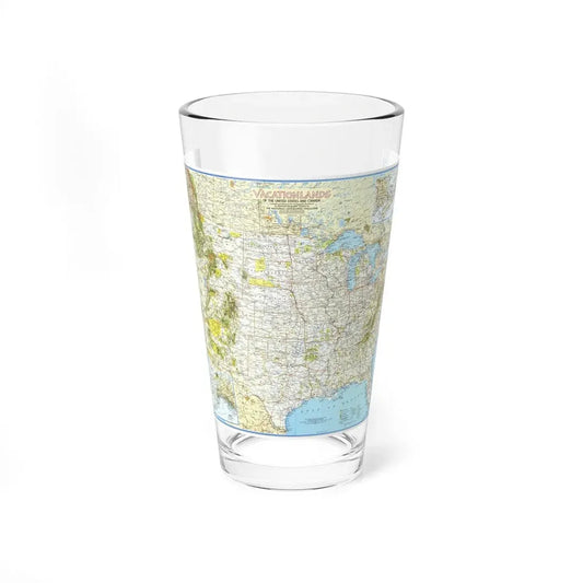 North America - Vacationlands (1966) (Map) Pint Glass 16oz 16oz - Go Mug Yourself