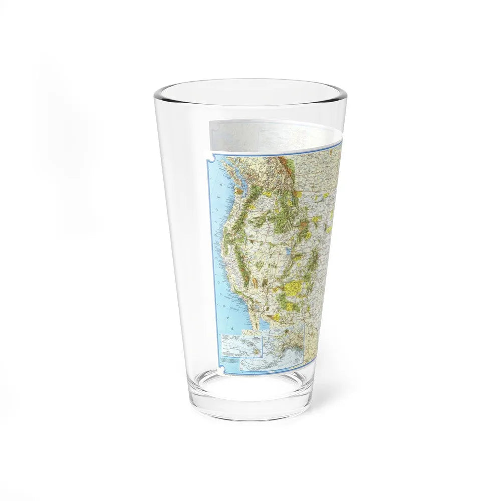 North America - Vacationlands (1966) (Map) Pint Glass 16oz-Go Mug Yourself