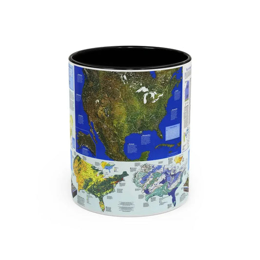 North America - Water- Precious Resource (1993) (Map) Accent Coffee Mug 11oz Black - Go Mug Yourself