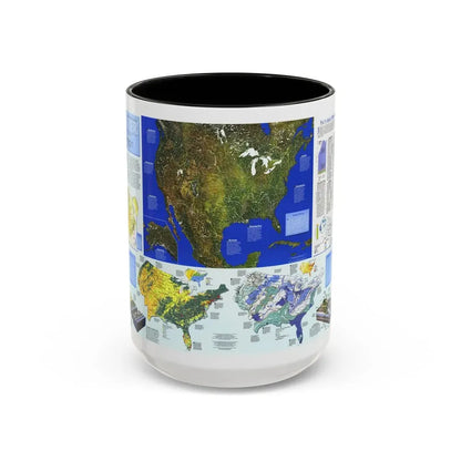 North America - Water- Precious Resource (1993) (Map) Accent Coffee Mug 15oz Black - Go Mug Yourself