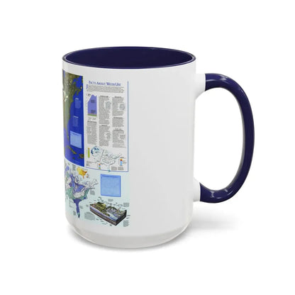 North America - Water- Precious Resource (1993) (Map) Accent Coffee Mug - Go Mug Yourself