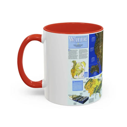 North America - Water- Precious Resource (1993) (Map) Accent Coffee Mug - Go Mug Yourself