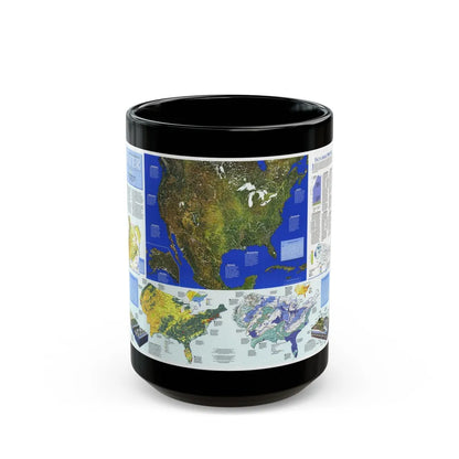 North America - Water- Precious Resource (1993) (Map) Black Coffee Mug-15oz-Go Mug Yourself