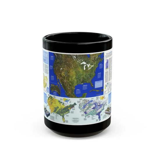 North America - Water- Precious Resource (1993) (Map) Black Coffee Mug 15oz - Go Mug Yourself