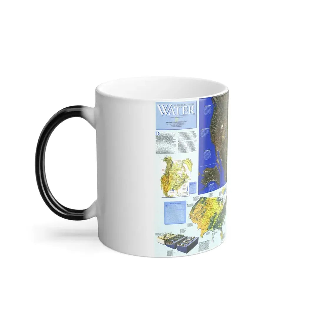 North America - Water- Precious Resource (1993) (Map) Color Changing Mug 11oz - Go Mug Yourself