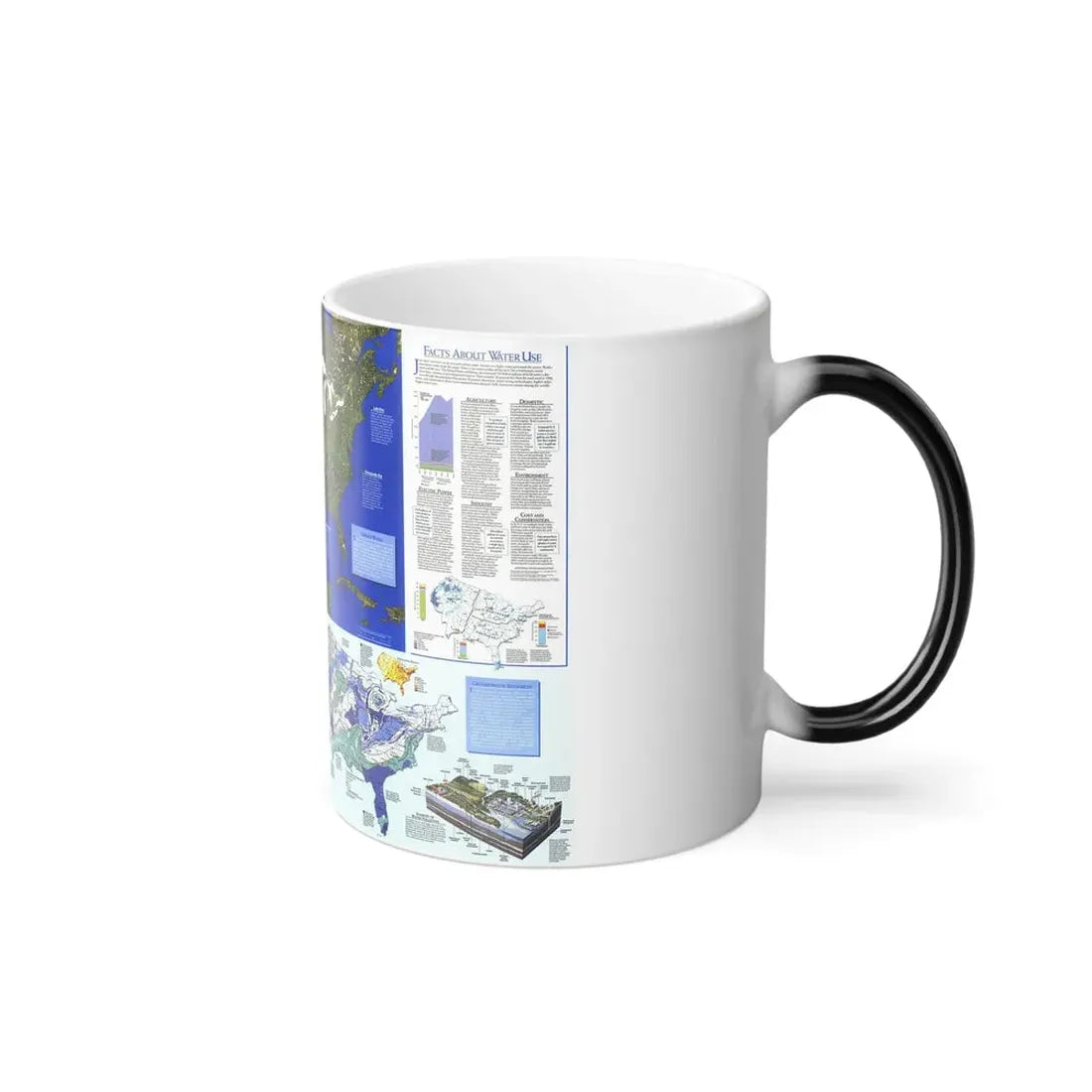 North America - Water- Precious Resource (1993) (Map) Color Changing Mug 11oz - Go Mug Yourself
