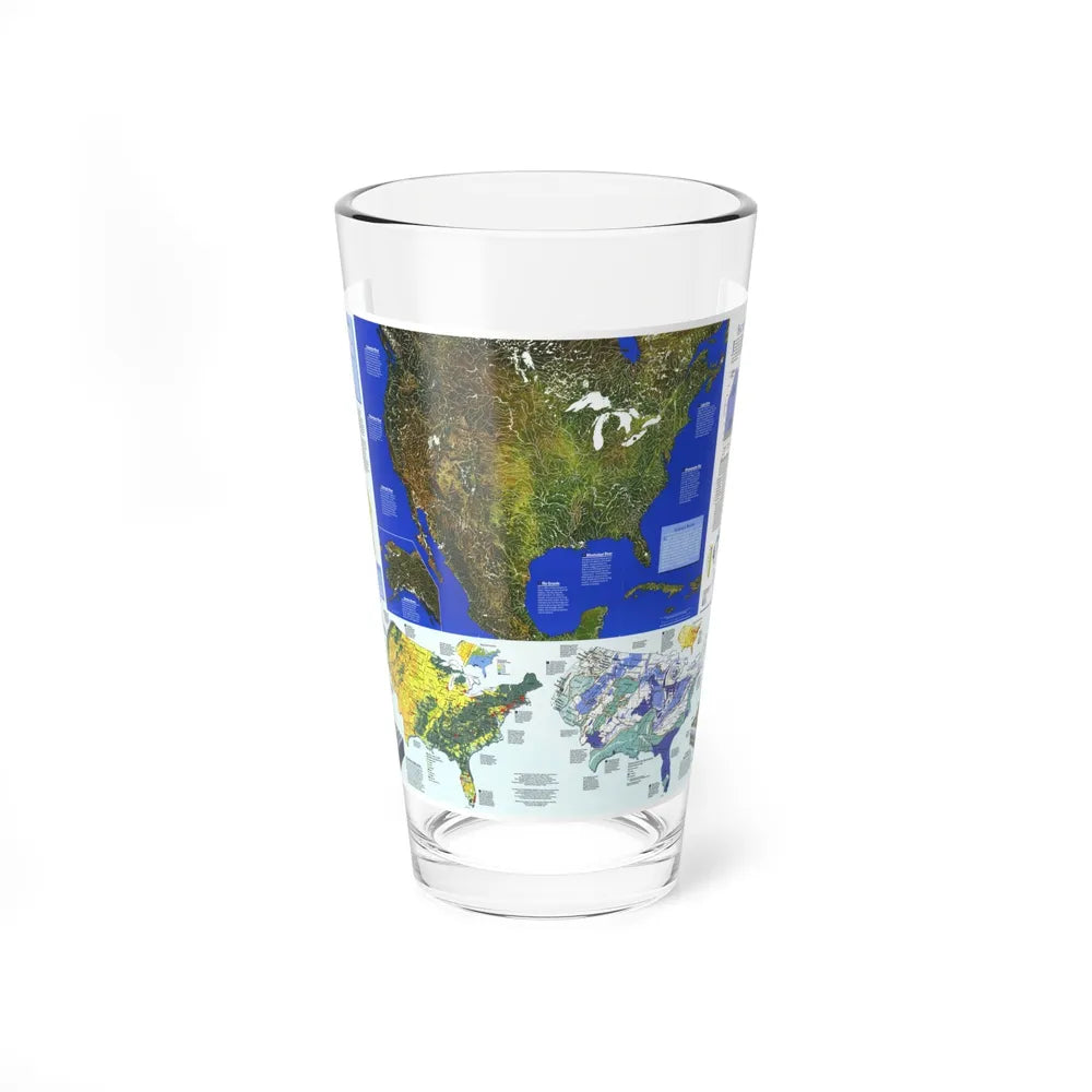 North America - Water- Precious Resource (1993) (Map) Pint Glass 16oz-16oz-Go Mug Yourself