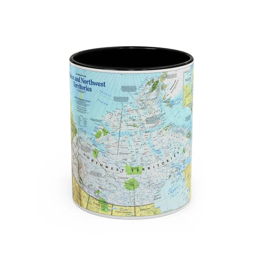 North America - Yukon and Northwest Territories (1997) (Map) Accent Coffee Mug 11oz Black - Go Mug Yourself