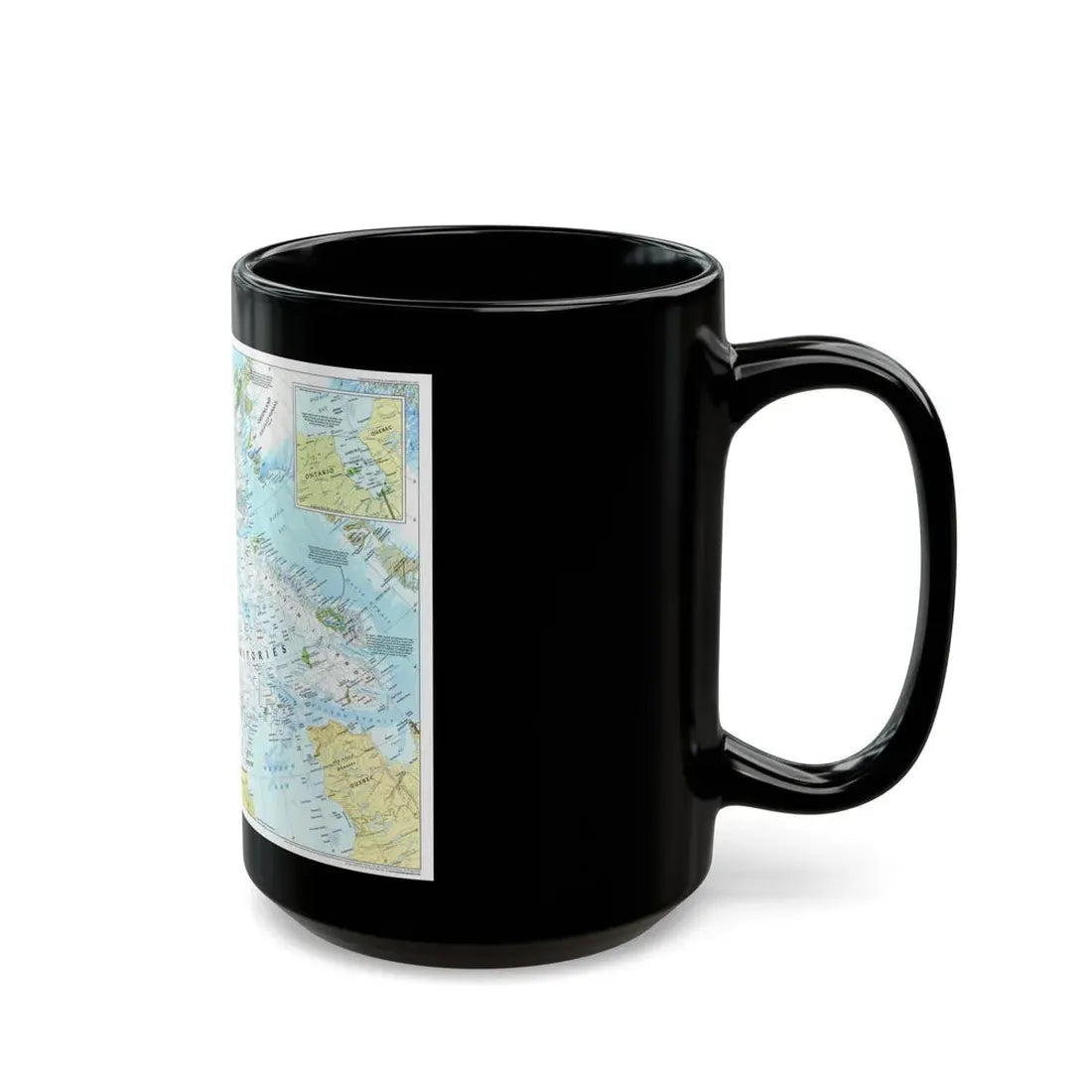 North America - Yukon and Northwest Territories (1997) (Map) Black Coffee Mug - Go Mug Yourself