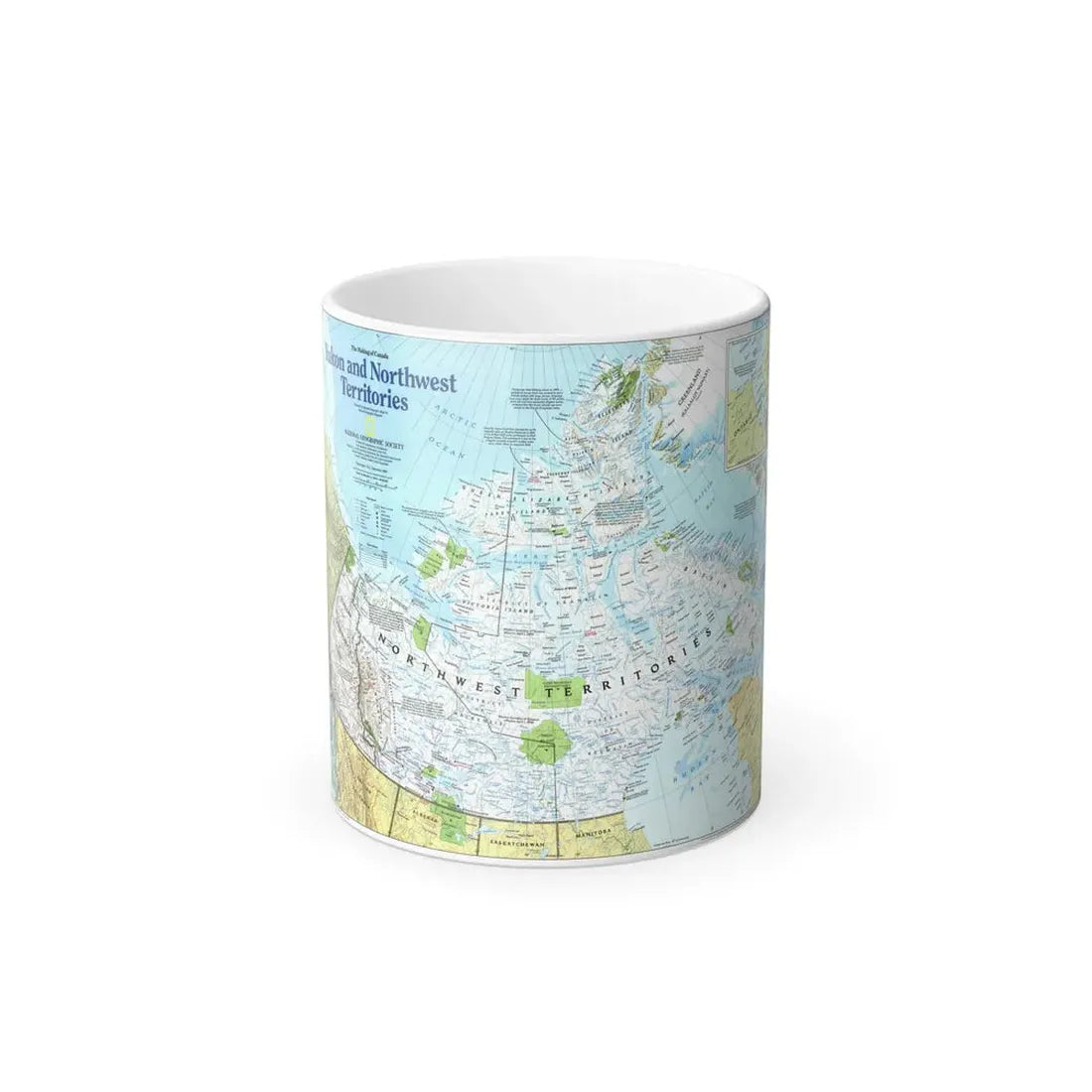North America - Yukon and Northwest Territories (1997) (Map) Color Changing Mug 11oz Default Title - Go Mug Yourself