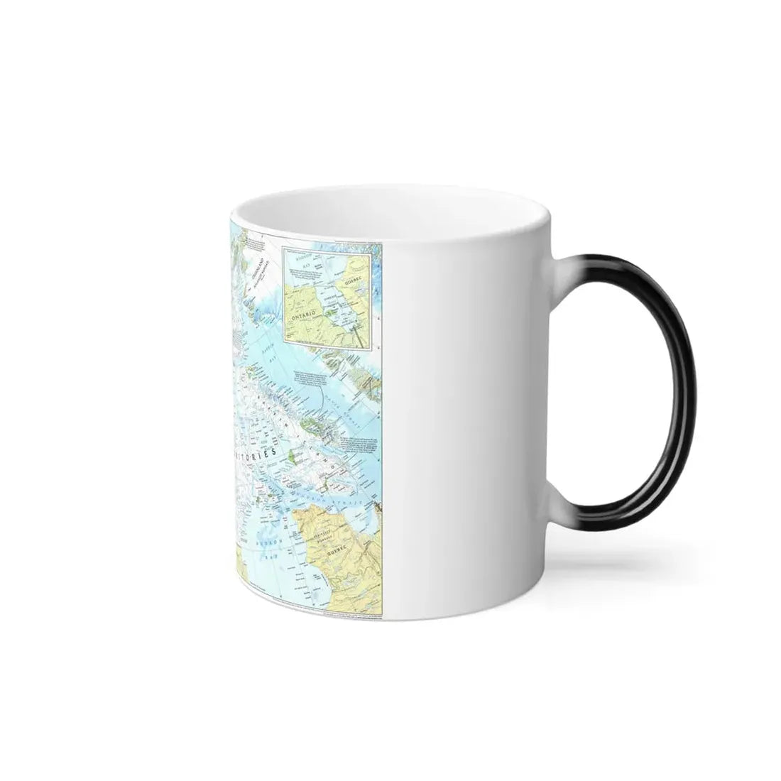 North America - Yukon and Northwest Territories (1997) (Map) Color Changing Mug 11oz - Go Mug Yourself