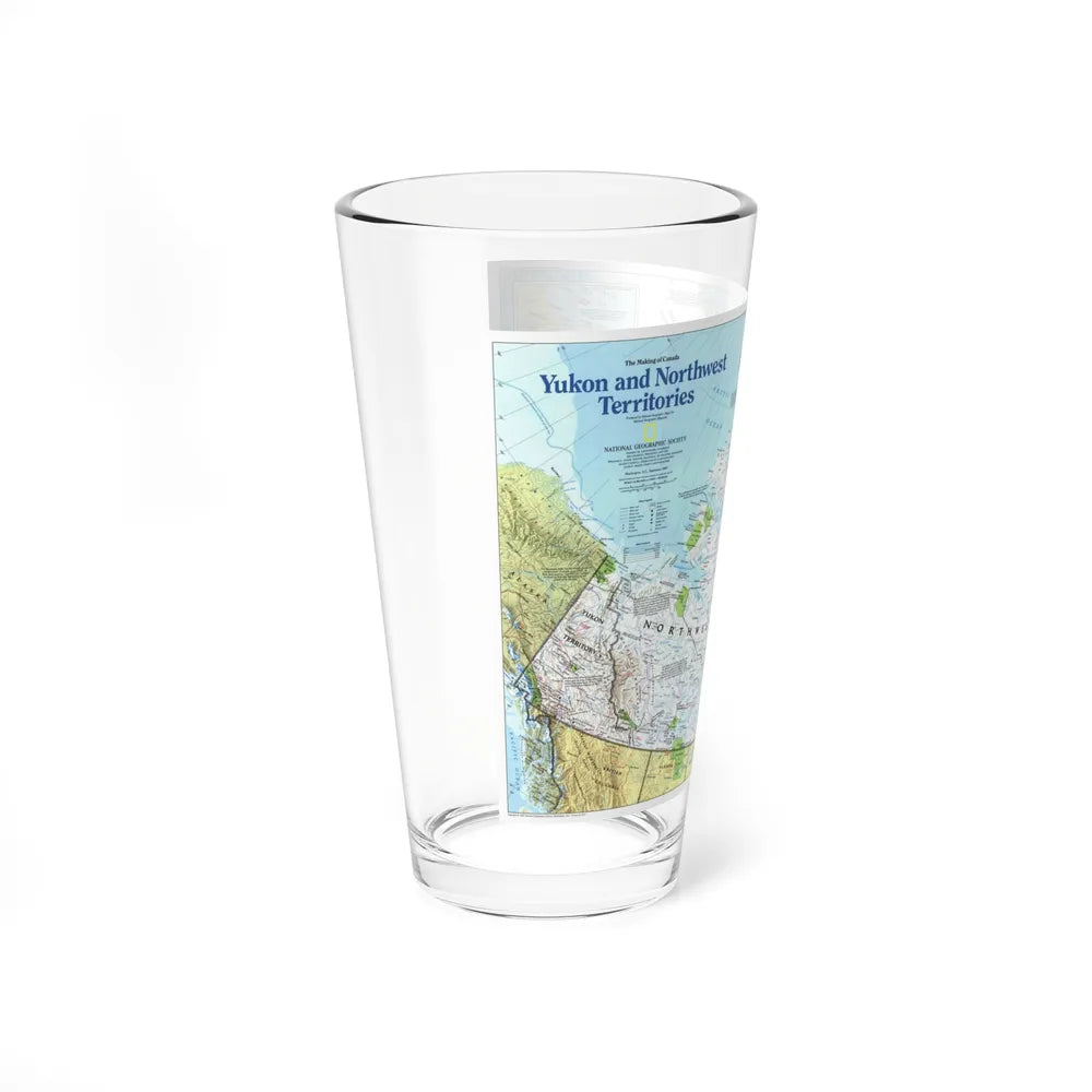 North America - Yukon and Northwest Territories (1997) (Map) Pint Glass 16oz-Go Mug Yourself