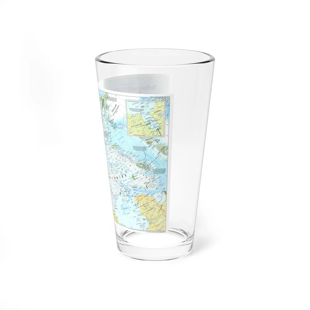 North America - Yukon and Northwest Territories (1997) (Map) Pint Glass 16oz-Go Mug Yourself