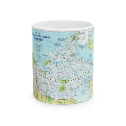 North America - Yukon and Northwest Territories (1997) (Map) White Coffee Mug 11oz - Go Mug Yourself
