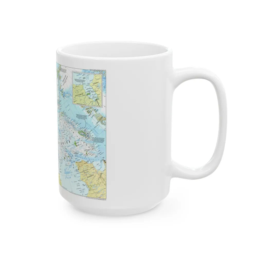 North America - Yukon and Northwest Territories (1997) (Map) White Coffee Mug-Go Mug Yourself