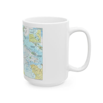 North America - Yukon and Northwest Territories (1997) (Map) White Coffee Mug-Go Mug Yourself