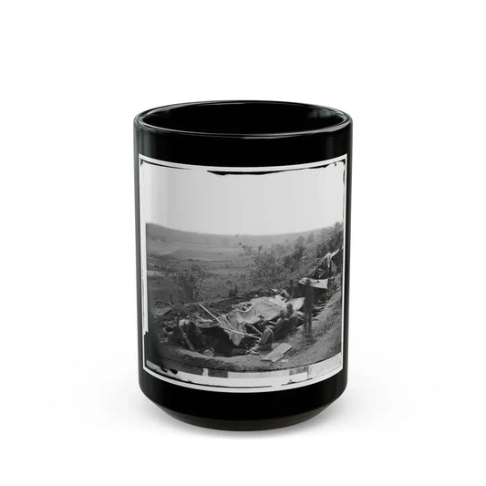North Anna River, Va. Federal Troops Occupying Line Of Breastworks On The North Bank (U.S. Civil War) Black Coffee Mug 15oz - Go Mug Yourself