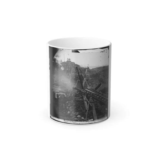 North Anna River, Va. Destroyed Bridge of the Richmond and Fredericksburg Railroad (U.S. Civil War) Color Changing Coffee Mug 11oz-11oz-Go Mug Yourself