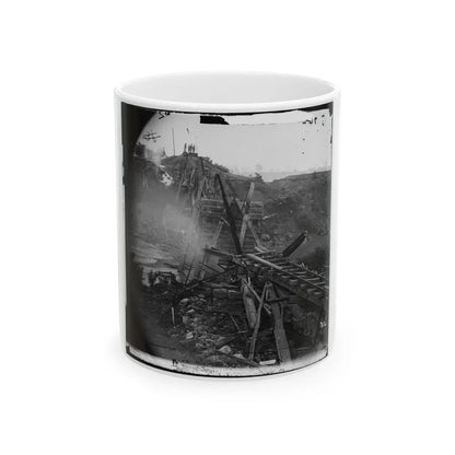 North Anna River, Va. Destroyed Bridge Of The Richmond And Fredericksburg Railroad (U.S. Civil War) White Coffee Mug-11oz-Go Mug Yourself