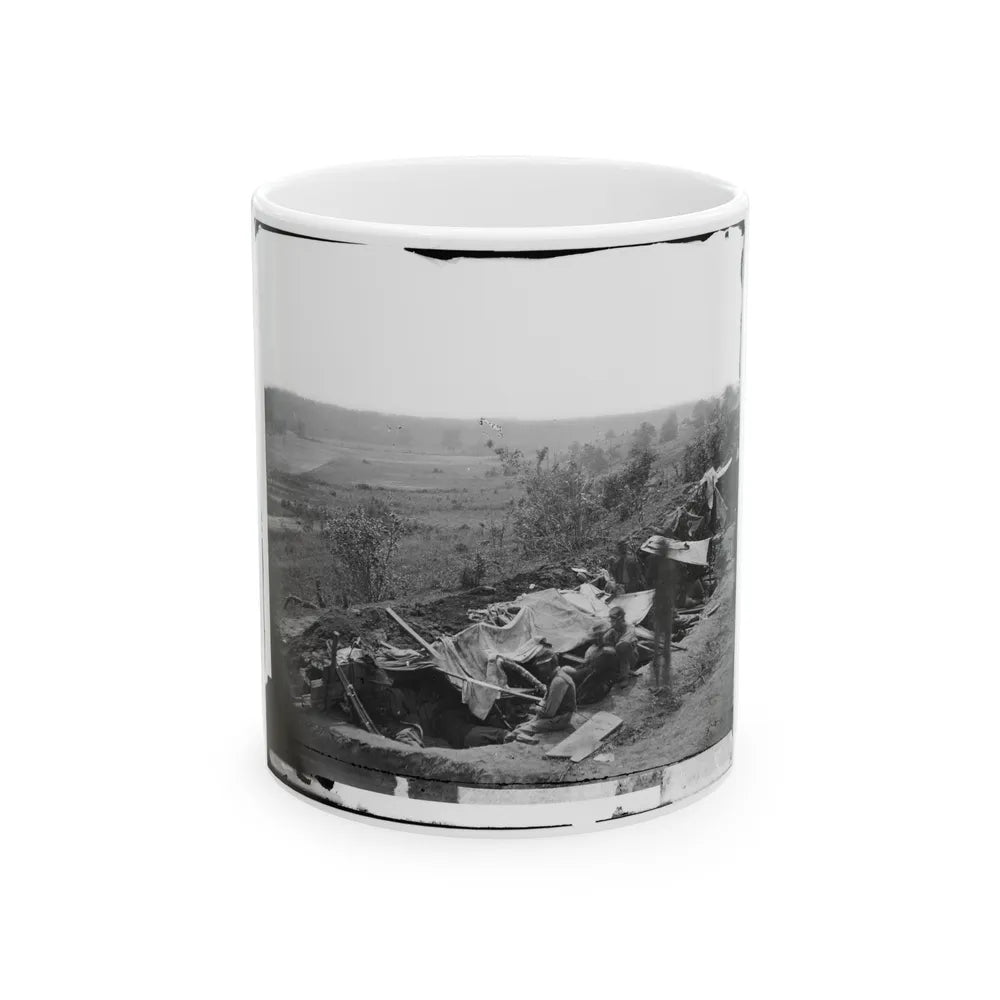 North Anna River, Va. Federal Troops Occupying Line Of Breastworks On The North Bank (U.S. Civil War) White Coffee Mug-11oz-Go Mug Yourself