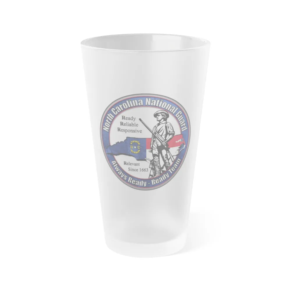 North Carolina National Guard - Frosted Pint Glass 16oz-16oz-Frosted-Go Mug Yourself