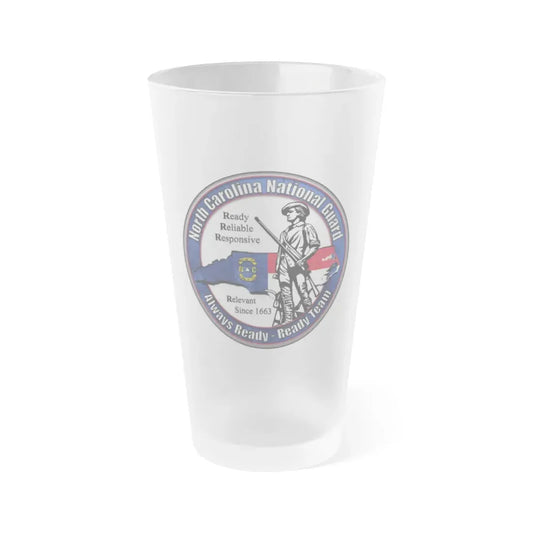 North Carolina National Guard - Frosted Pint Glass 16oz 16oz Frosted - Go Mug Yourself