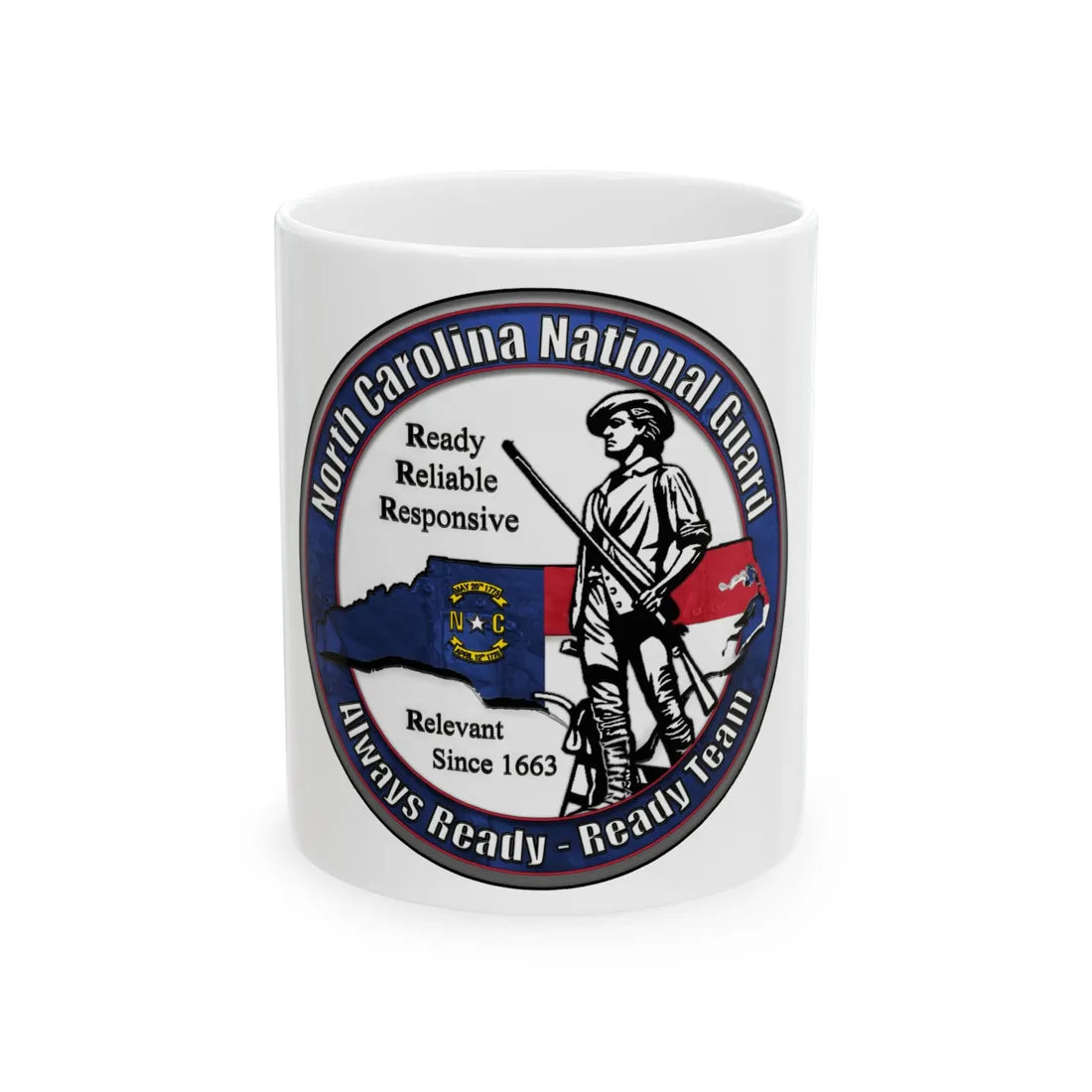North Carolina National Guard - White Coffee Mug 11oz - Go Mug Yourself