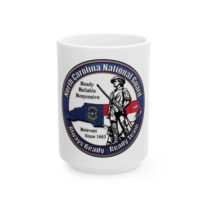 North Carolina National Guard - White Coffee Mug 15oz - Go Mug Yourself