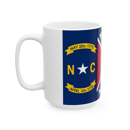 North Carolina Rebel Flag (United States) White Coffee Mug - Go Mug Yourself