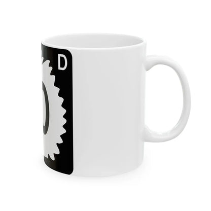 North Dakota 10 (North Dakota) (Road Sign) White Coffee Mug - Go Mug Yourself