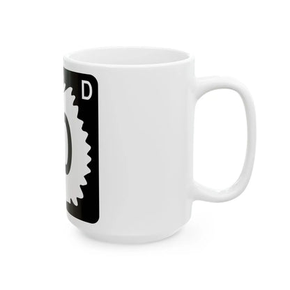 North Dakota 10 (North Dakota) (Road Sign) White Coffee Mug - Go Mug Yourself