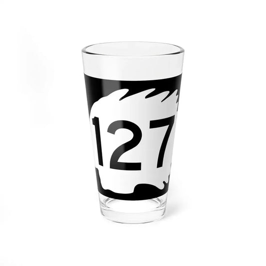 North Dakota 127 (North Dakota) (Road Sign) Pint Glss 16oz 16oz - Go Mug Yourself