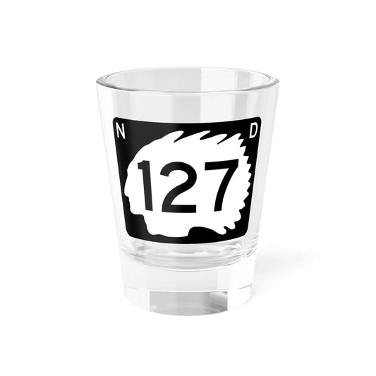 North Dakota 127 (North Dakota) (Road Sign) Shot Glass 1.5oz 1.5oz - Go Mug Yourself