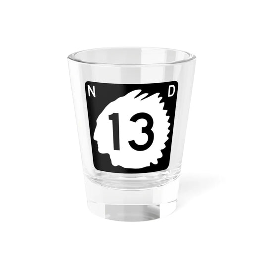 North Dakota 13 (North Dakota) (Road Sign) Shot Glass 1.5oz 1.5oz - Go Mug Yourself