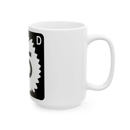 North Dakota 15 (North Dakota) (Road Sign) White Coffee Mug - Go Mug Yourself