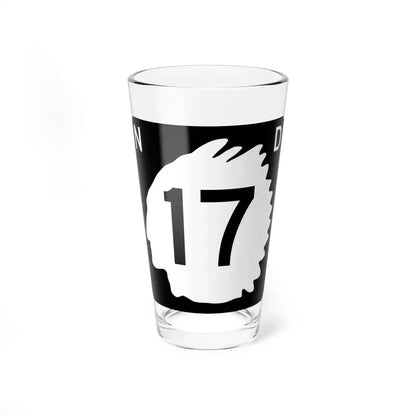 North Dakota 17 (North Dakota) (Road Sign) Pint Glass 16oz 16oz - Go Mug Yourself