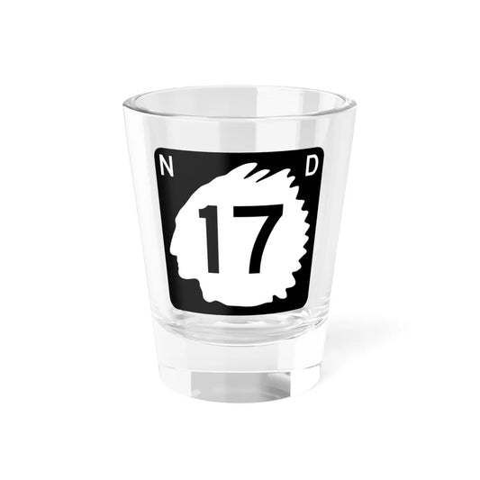 North Dakota 17 (North Dakota) (Road Sign) Shot Glass 1.5oz 1.5oz - Go Mug Yourself