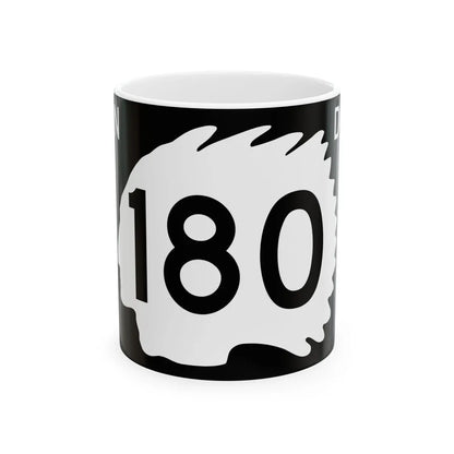 North Dakota 180 (North Dakota) (Road Sign) White Coffee Mug 11oz - Go Mug Yourself