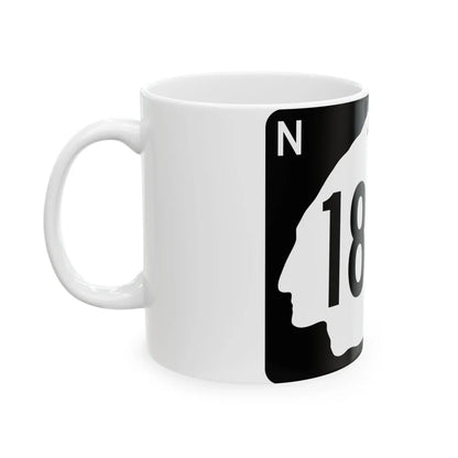 North Dakota 1804 (North Dakota) (Road Sign) White Coffee Mug - Go Mug Yourself