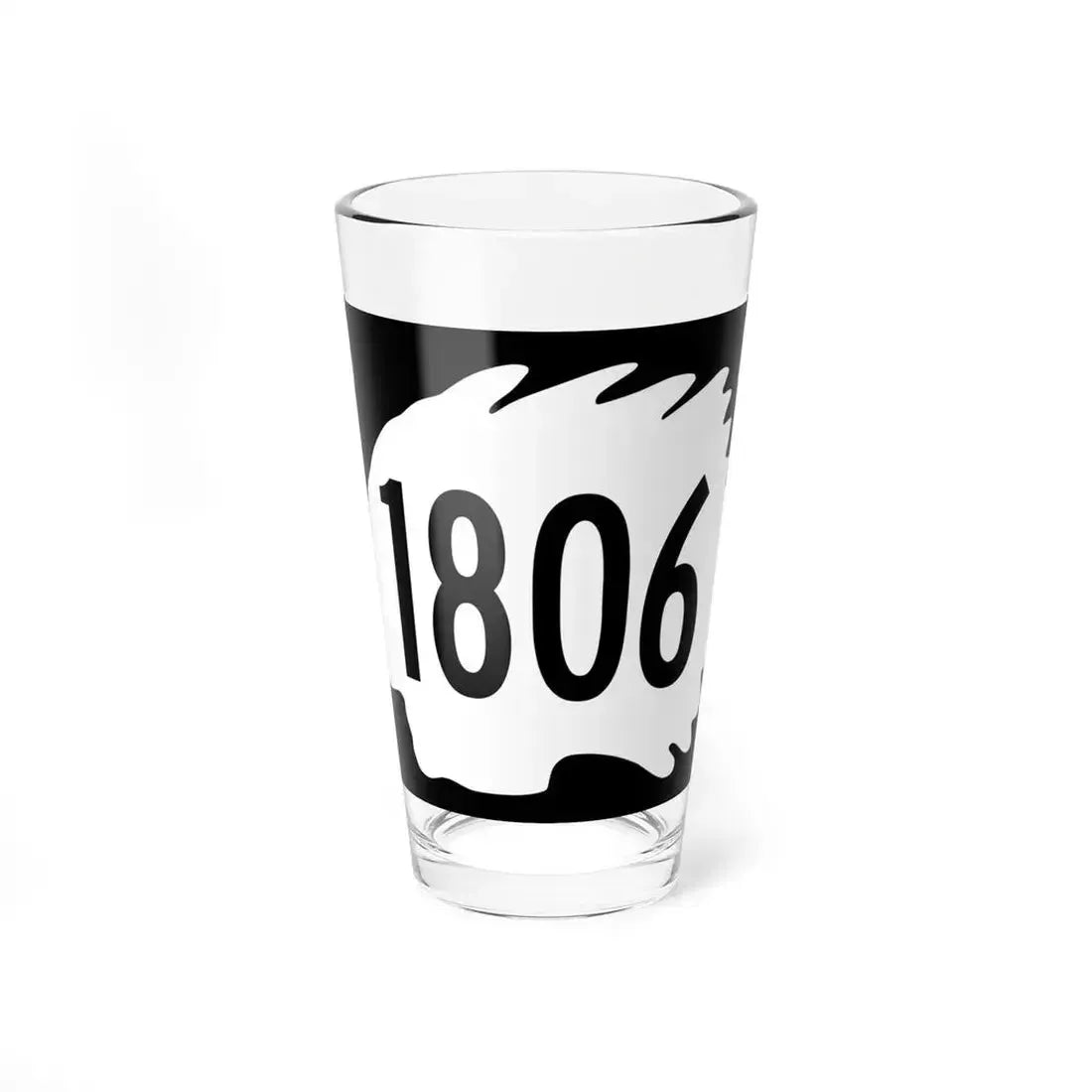 North Dakota 1806 (North Dakota) (Road Sign) Pint Glass 16oz 16oz - Go Mug Yourself