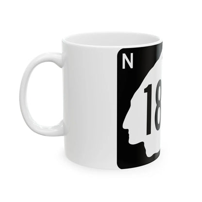 North Dakota 1806 (North Dakota) (Road Sign) White Coffee Mug - Go Mug Yourself