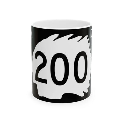 North Dakota 200 (North Dakota) (Road Sign) White Coffee Mug 11oz - Go Mug Yourself