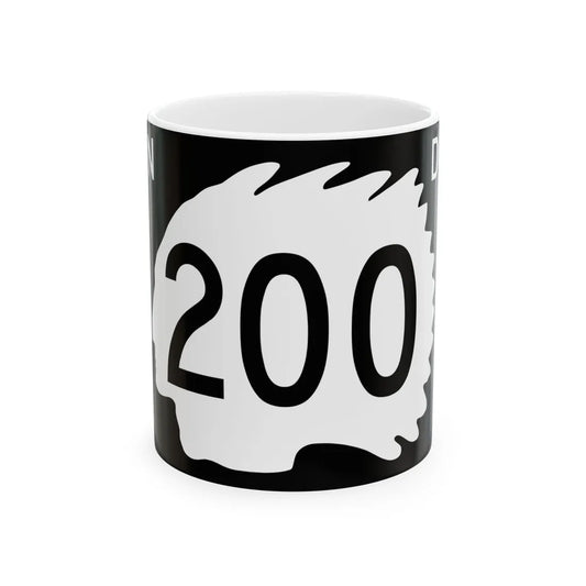 North Dakota 200 (North Dakota) (Road Sign) White Coffee Mug 11oz - Go Mug Yourself