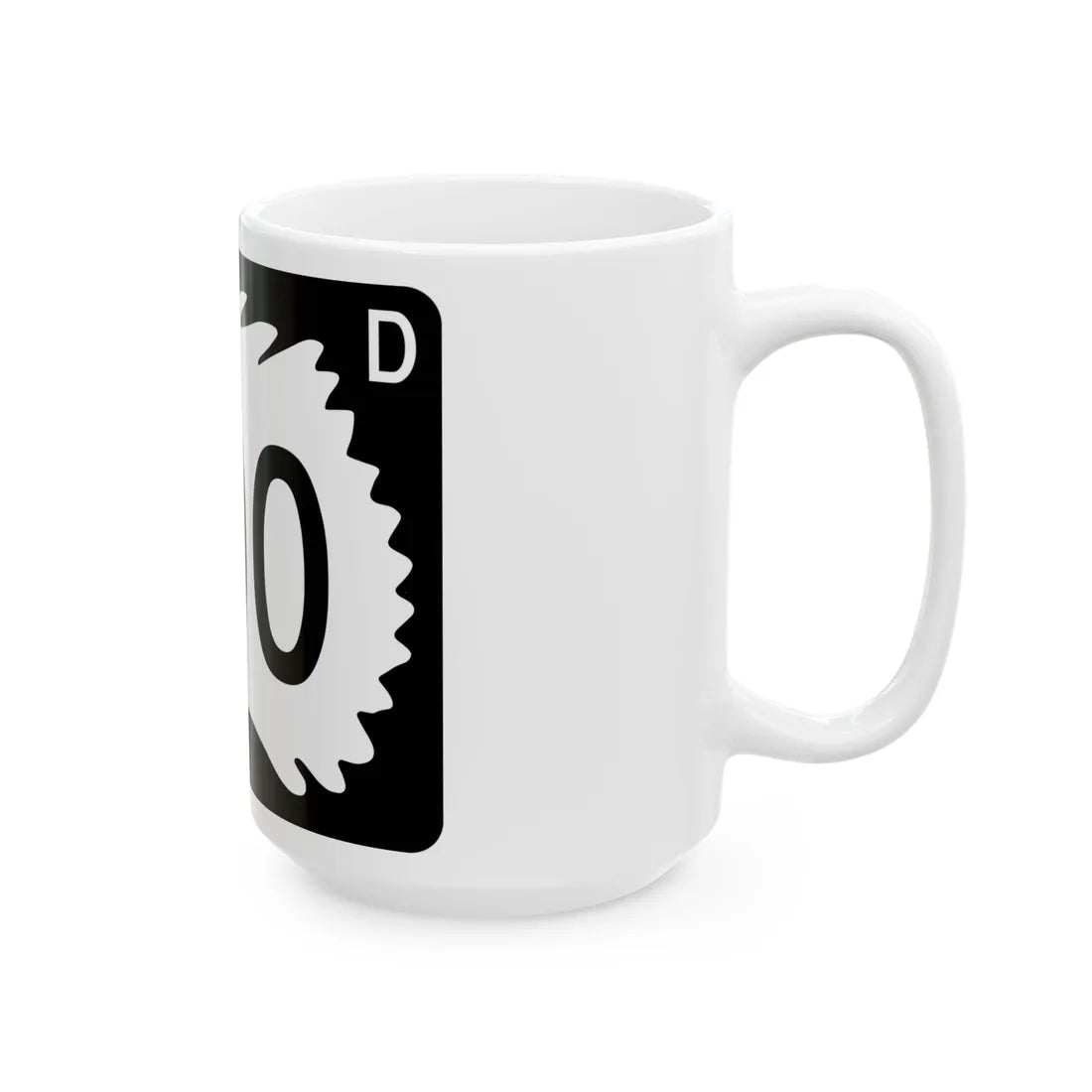 North Dakota 200 (North Dakota) (Road Sign) White Coffee Mug - Go Mug Yourself