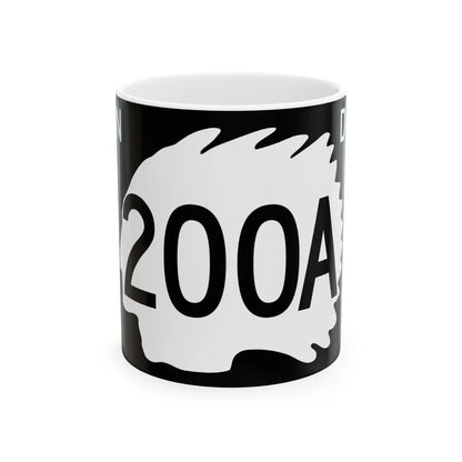 North Dakota 200A (North Dakota) (Road Sign) White Coffee Mug 11oz - Go Mug Yourself