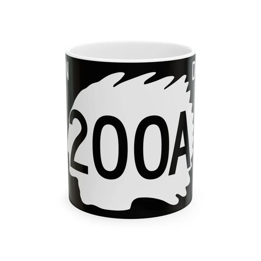 North Dakota 200A (North Dakota) (Road Sign) White Coffee Mug 11oz - Go Mug Yourself