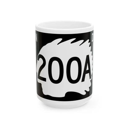 North Dakota 200A (North Dakota) (Road Sign) White Coffee Mug 15oz - Go Mug Yourself