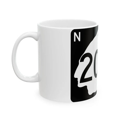 North Dakota 200A (North Dakota) (Road Sign) White Coffee Mug - Go Mug Yourself